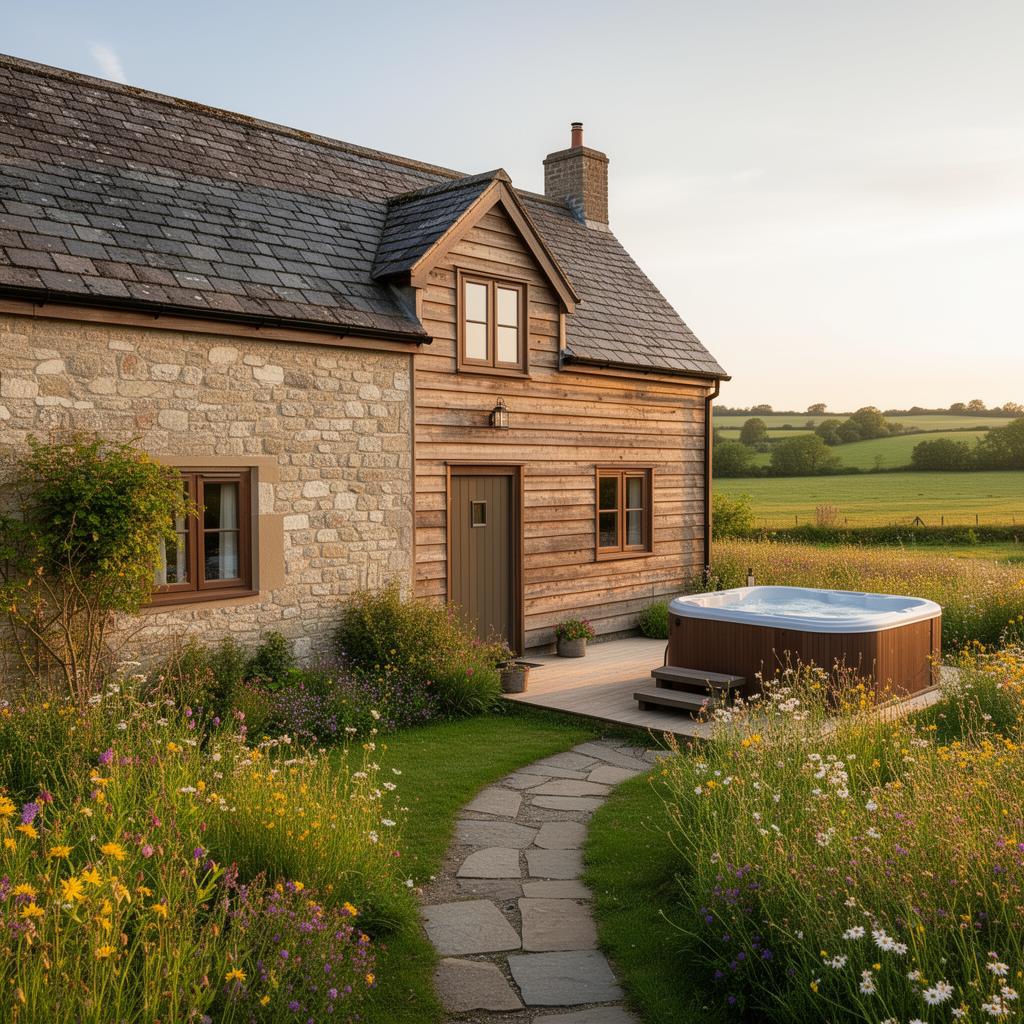 Modern luxury short-stay villa with stone and timber cladding
